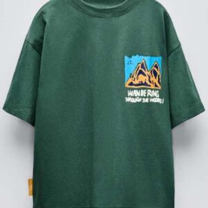alan jones boys graphic printed round neck oversiz