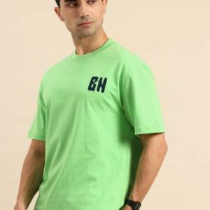 being human brand logo printed pure cotton slim fi