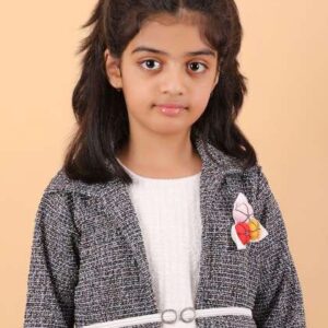 calyx clothing girls checked round neck aline dres