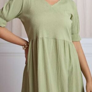 clothing closet women puff sleeve fit flare mini