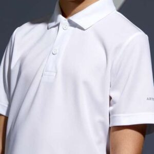 decathlon artengo kids white dry tennis polo tshi