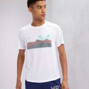 hrx by hrithik roshan brand logo printed running t