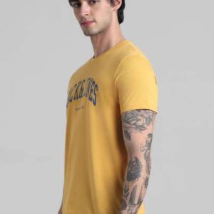jack jones typography printed slim fit pure cotto