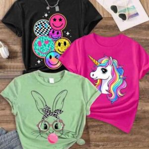 keesor girls pack of 3 cotton tshirts