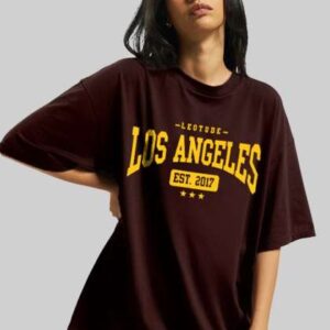 leotude women typography printed round neck cotton