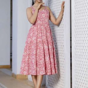 nayo floral printed shoulder straps cotton fit fl