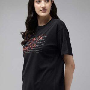 roadster women graphic printed dropshoulder sleeve