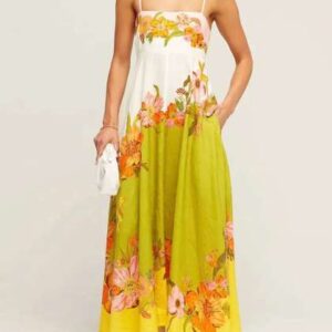 stylecast x revolte floral printed aline maxi dres