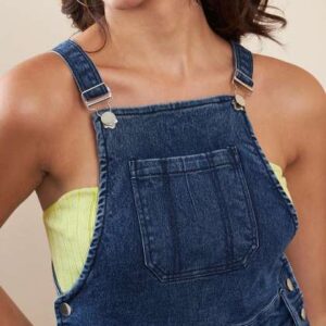 stylestone blue sleeveless cotton denim lycra pina