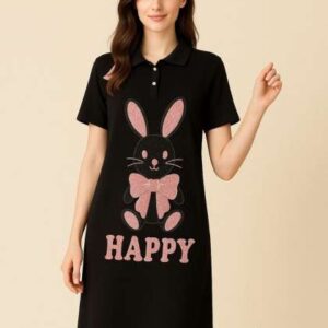 trenbee women graphic printed midi dress