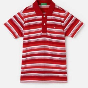 united colors of benetton boys striped polo collar