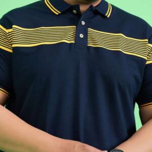 bigbanana men colourblocked polo collar anti odour